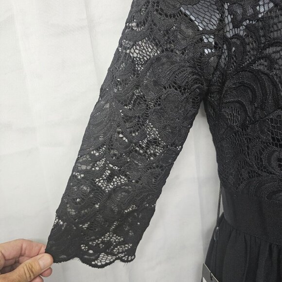 Ever Pretty Dress Black Lace Fairy Goth Whimsygoth Maxi 6 NWT - Picture 3 of 15